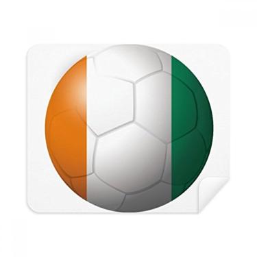 Imagem de Pano de limpeza de tela Coate D'Ivoire com bandeira nacional de futebol 2 peças de tecido de camurça