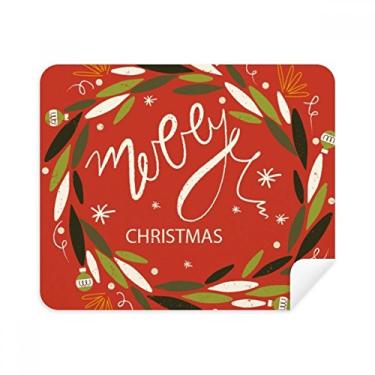 Imagem de Pano de limpeza com ilustração em guirlanda colorida para limpeza de tela, 2 peças, tecido de camurça