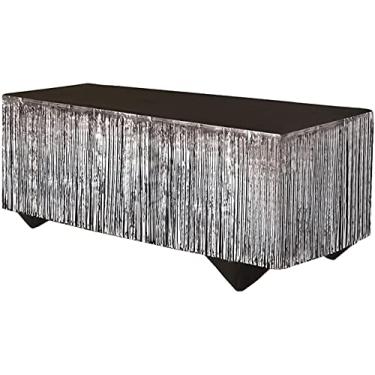 Imagem de Forum Novelties Party Supplies Tinsel Fringe Table Skirt, 144 inches x 29 inches, As Shown