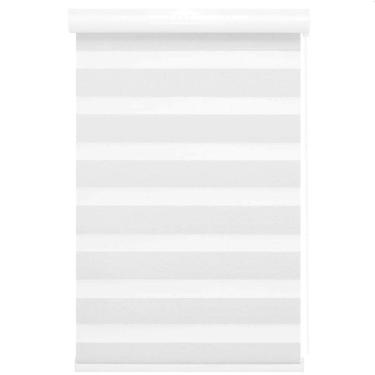 Imagem de Persiana Rolo Duplo c/ Bandô Branca (L)160 x 160 (A) Cortina Zebra Rainbow Double Vision 1,60 X 1,60