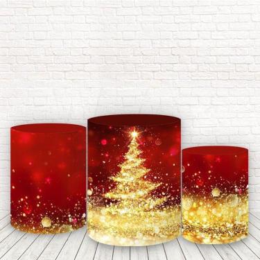 Imagem de Trio De Capas Cilindros 3D Sublimado Natal Fcc-105