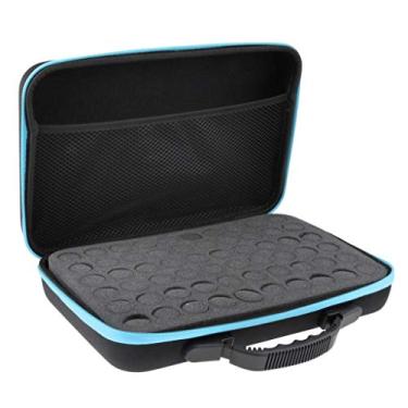 Imagem de simhoa Caixa de armazenamento de óleo essencial 60 frascos organizador de esmalte de unha 5 ml - 15 ml - Azul