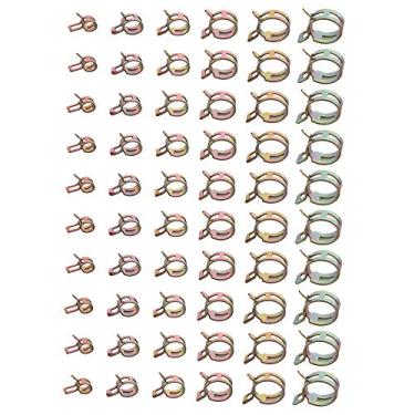 Imagem de Eowpower 60 peças de clipes tipo faixa de mola linha de mangueira de combustível tubo de água grampos de tubo de ar kit sortido 7 10 11 14 16 17 mm