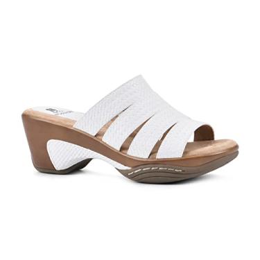 Imagem de WHITE MOUNTAIN Sandália feminina Shoes Valora Clog, Branco/tecido, 41