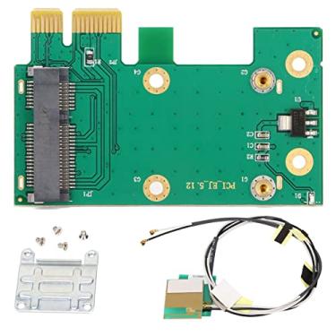 Imagem de Yoidesu Mini adaptador PCIE para PCIE, adaptador Mini PCI Express para cartão PCI Express, adaptador de cartão de rede PCB com antena para computador desktop, Plug and Play