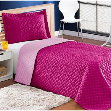 Imagem de Cobre Leito Solteiro Pati 02 Peças Liso Tecido Microfibra Matelado