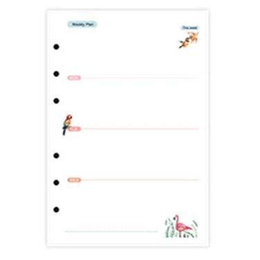 Imagem de Caderno de folhas soltas Business A5 Linha de Recarga para Artesanato Índice de Pasta Espiral em Branco Página Interna Papelaria, Semanalmente, A5