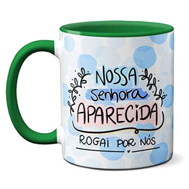 Imagem de Caneca Rogai Por Nós Nossa Senhora Aparecida Presente (Verde)