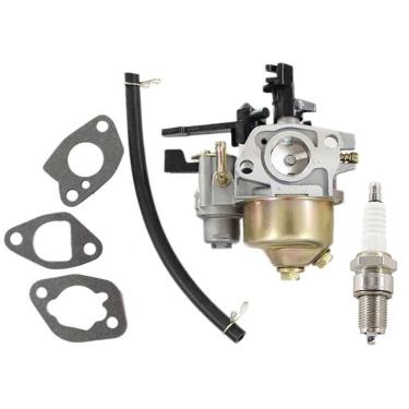 Imagem de HURI Carburador com vela de ignição para máquinas centrais de frete porto 6,5HP Compactador de placa de gasolina 66571 69086 69738 98963 Motor