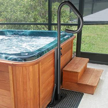 Imagem de Yajun Banheira de Hidromassagem Corrimão Spa Step Grab Rail Esponja Punho de Borracha Capacidade 272 kg Deslize sob Suporte Suporte para Banho Interior Exterior Fácil de Montar, 141,5 cm