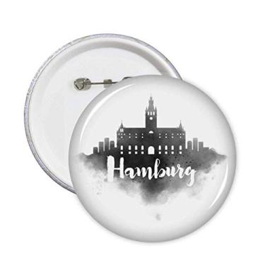Imagem de Hamburgo Alemanha Ponto Tinta City Painitng Pins Emblema Emblema Decoração Acessório 5 peças