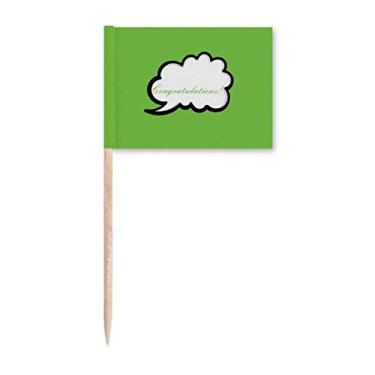 Imagem de Palito de Dentes Chat Diário Parabéns Esperança Bandeiras Marcador Topper Decoração de Festa