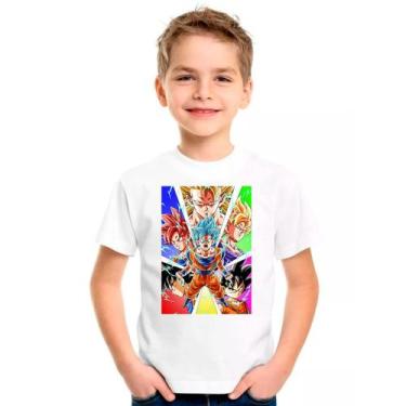 Imagem de Camiseta Dragon Ball Z Goku Branca Infantil10 - Design Camisetas
