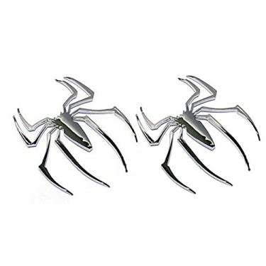 Imagem de NISSING JUMUU 2PC Logo Carro 3D Metal Aranha Cromo Emblema Adesivo Autoadesivo Decalque Adesivo Superher