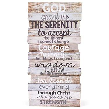 Imagem de Lighthouse Christian Products Palete rústica empilhada Serenity Prayer 21 x 41 cm