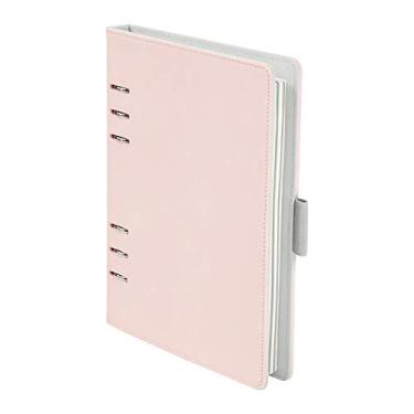Imagem de Caderno profissional Oxford Rocketbook 90005, com capa de couro sintético, com 6 argolas e 100 folhas tamanho A5, rosa blush