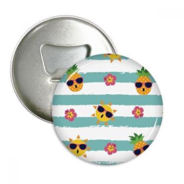 Imagem de Abacaxi Sun Vidro Flor Rio Abridor de Garrafa Emblema Multifuncional Emblema