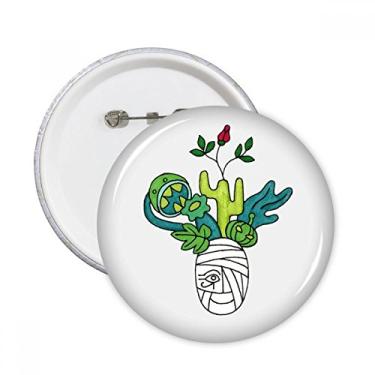 Imagem de Horus Botany Mummy Plant Cactus Pinos Redondos Emblema Emblema Acessório Decoração 5 peças