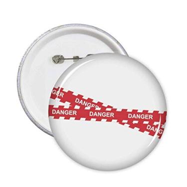 Imagem de Logotipo Danger Line Art Deco Gift Fashion Pins Emblema Emblema Acessório Decoração 5 peças