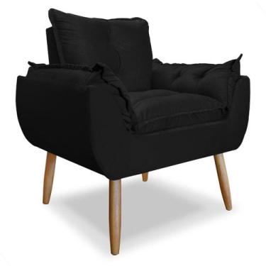 Imagem de Cadeira Poltrona Decorativa Opala Luxo Recepção Sala Quarto - Estofado