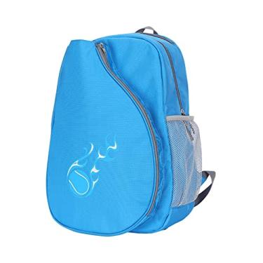 Imagem de Fancyes Saco de raquete de tênis Pickleball Paddles Backpack, Zipper Water Resistant Storage Transporting Tote for Player, Traveling, Balls, Badminton, Azul