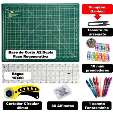Imagem de Base De Corte Verde A2 60x45 Costura Patchwork Cortador Circular