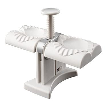 Imagem de Maquina Molde Modeladora Prensa De Fechar Pastel Empada Empanada Bolinhos Dumpling c/ 2 Cabeças Utensílio Cozinha Automático