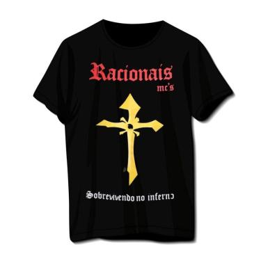 Imagem de Camiseta Racionais Álbum Preta  Sobrevivendo No Inferno