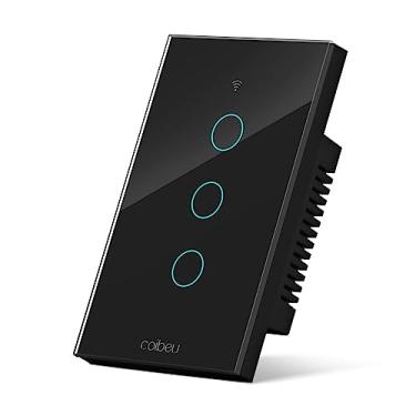 Imagem de Interruptor Inteligente WiFi, Interruptor Smart Sem Fio Doméstico Multifuncional, Controle Remoto de Eletrodomésticos Por Celulares, Interruptor Cronometrado, Preto (MB303 com neutro)