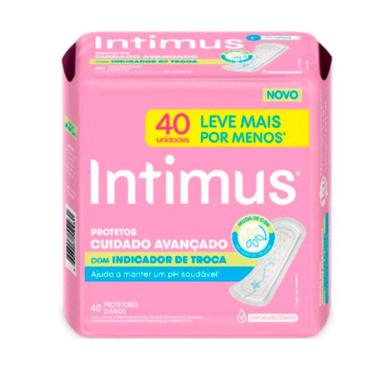 Imagem de Protetor Diário Intimus Cuidado Avançado com Indicador de Troca 40 Unidades Leve Mais Por Menos