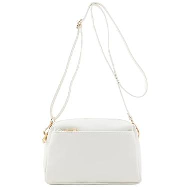 Imagem de FashionPuzzle Bolsa transversal pequena com zíper triplo, Branco, tamanho nico