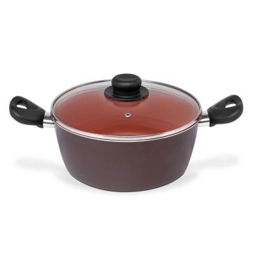 Imagem de Caçarola Terracota Multiflon com Antiaderente de Alumínio - 22cm