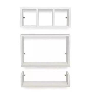 Imagem de Nicho Multiuso Kit Peças Banheiro Sala Cozinha Quarto Prateleira MDF (Amadeirado)