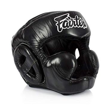 Imagem de Fairtex Headgear Protetor de cabeça Super Sparring com visão diagonal para Muay Thai, Boxe, Kickboxing