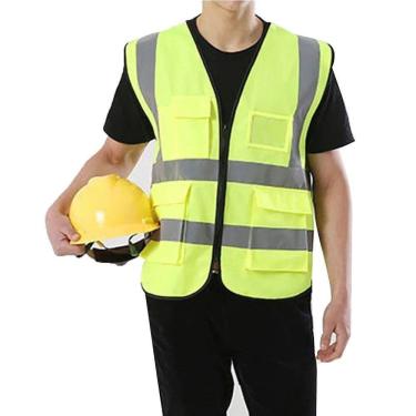 Imagem de Colete Sinalizador Refletivo Kit 10 Unidades Epi Segurança Trabalho Transito