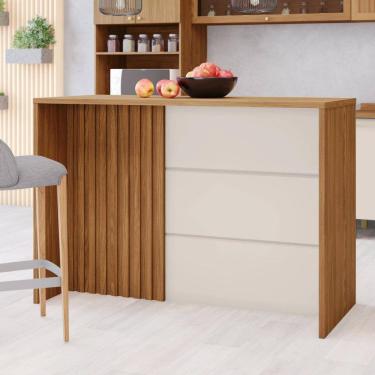 Imagem de Bancada Gourmet Yasmin Espresso Móveis Marrom/Areia HP