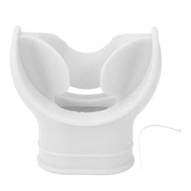 Imagem de Máscara De Silicone Preta Para Mergulho, Máscara Reguladora De Mergulho, Máscara De Mordida De Conforto Universal De Silicone Para Mergulho, Mergulho Com Snorkel E Mergulho(Branco)