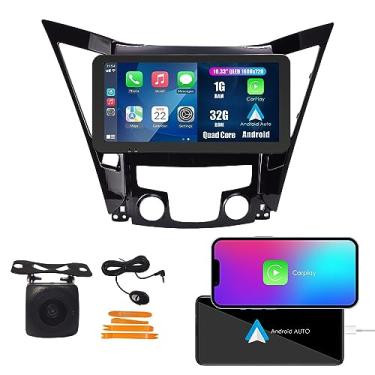 Imagem de CarPlay Android Auto Autoradio Car Navigation Stereo GPS Radio 10,3" QLED Touchscreen Headunit Tablet para Hyundai Sonata 2010-2014 se Aplicável Quad Core 1G+32G