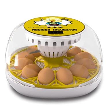 Imagem de Meuiosd Incubadora de ovos para pintinhos para incubação, 12 a 24 incubadoras de ovos com giro automático, recarga automática de água, tela Fahrenheit, incubadora de aves de capoeira com visão de 360°