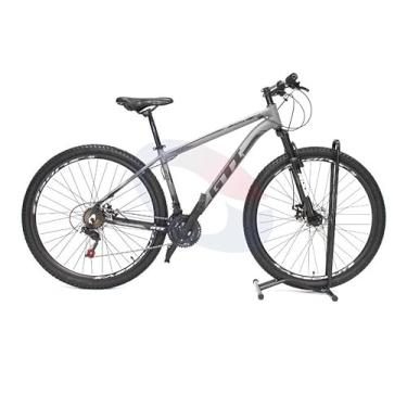 Imagem de Bicicleta Aro 29 Gti Roma Alumínio 21v Freio a Disco Garfo Suspensão - Bicolor (Cinza/Preto, 19)