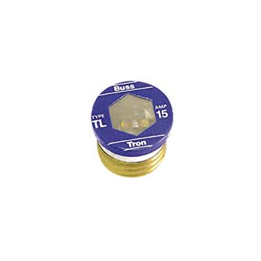 Imagem de Bussmann TL-15PK4 Atraso de tempo de 15 Amp, fusível de plugue de base Edison com ligação carregada, 125 V certificação UL, pacote com 4