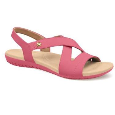 Imagem de Sandália Rasteira Feminina Elástico Groselha Usaflex R1804-15