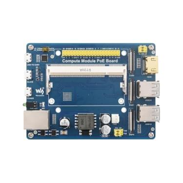 Imagem de Waveshare Compute Module IO Board with PoE Feature Composite Breakout Board for Developing with Raspberry Pi CM3 / CM3L / CM3+ / CM3+L