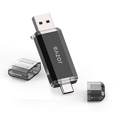 Imagem de Pen drive tipo C, 2 em 1 OTG USB C+ USB 3.0 Dual Drive Memória à prova d'água com chaveiro de metal para computador, MacBook, Google Chromebook Pixel, Samsung Galaxy, TYPE-C64GB