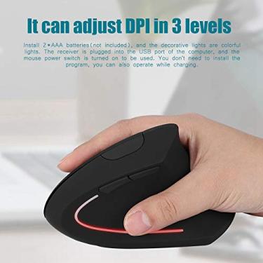 Imagem de Mouse óptico Vertical Ergonômico Usb 2.4ghz para Canhotos, para Pc, Computador Portátil, Pode Alterar Dpi Em Três Níveis Configurados 2 * Aaa B
