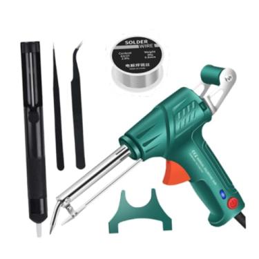 Imagem de Generic Kit de ferro de solda acessório verde portátil profissional 220 V 60 W ferramenta de solda máquina de solda para dispositivos de arame de solda