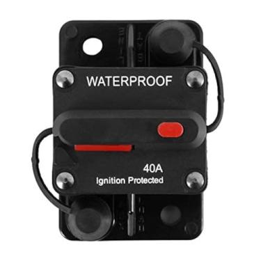 Imagem de ANJOSHI Disjuntor de 40 Amp 20A-300A com reinicialização manual à prova d'água inline inversor de fusíveis para motores de pesca marítimos, barcos, quadriciclos, potência manual 12V-48VDC