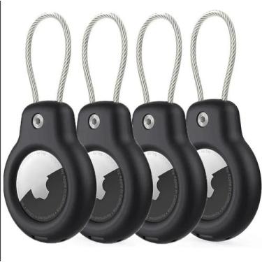 Imagem de Apple Airtag Holder Chaveiro Etiqueta De Bagagem Compatível Com Cabo D
