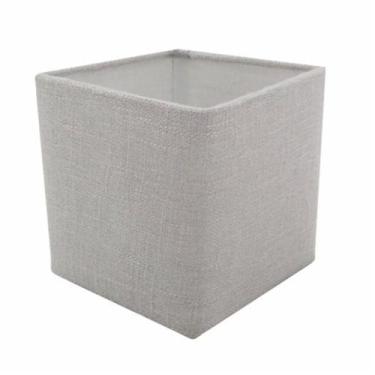 Imagem de Cúpula em tecido quadrada abajur luminária cp-25/25x25cm rustico cinza