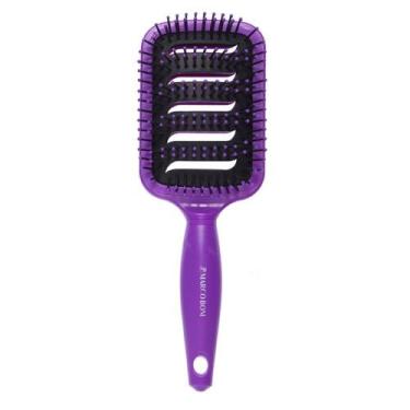 Imagem de Escova De Cabelo Raquete Almofadada Vazada Marco Boni, Roxo